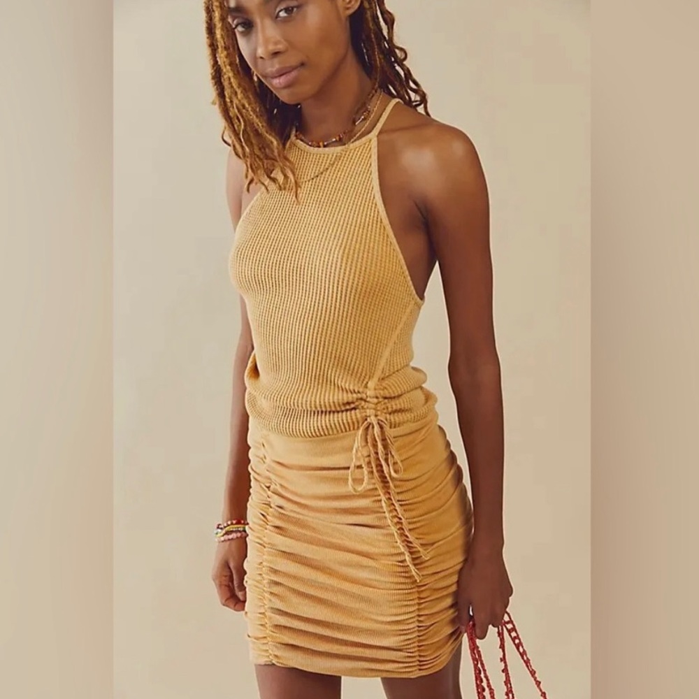 Free People Mustard Knit Dress
